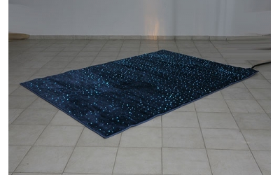 Carpets with optical fibers