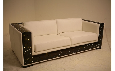 Sofas with optical fibers